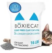 Boxie® Unscented 30 Day Natural Odor Control Cat Litter, 16lb Clumping Clay