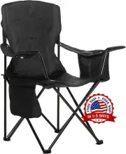 Silla plegable Ultimate Comfort para acampar al aire libre Negro Nuevo 2025 US