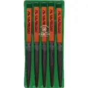 Tsubosan File Set 5 pcs Half Round Second Cut HA00502 MADE IN JAPAN