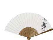 [大西賢製販] Ken Onishi Men's Hand Fan, Carp/White, Size: Approx. H23 S20-MN04