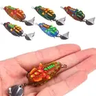 Mini Frog Soft Bait 35mm Double Hide Hook Fishing Lure Sequin Bionics Frog F0V7