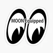decals Moon Equipped Sticker - Black, Vinyl, Minimalist, Rectangular, Indoor, Sticker Decal for Windows, Cars, Trucks, Laptops, Hard Surfaces