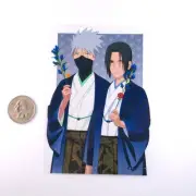 Kakashi & Itachi Sasuke's Birthday Bromide Photo Card Naruto Shippuden