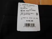 Pierre Cardin Men Worsted Wool Black Tuxedo Pants Satin Side Stripe W36 L31 NEW