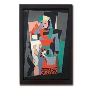Black Floater-Framed L'Italienne by Pablo Picasso Canvas Giclee Art (20 x 14 in)