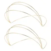 2 Pcs Headband Headdress Circlet Crown Base for Crafts Bride Bridesmaid