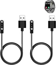 WUNIAK Charging Cable for LIGE Military Smart Watches, Magnetic USB Flexible Charging Cable Accessories for LIGE Military Smart Watches,(2 Pack