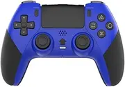 Wireless Game Controller for PS4/PC/Android/iOS, Bluetooth Gamepad with Turbo, Dual Vibration, 6-Axis Motion, Macro Programming, Long Battery Life, Compatible with PS4 Games on PS5 (Blue)