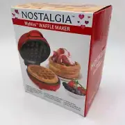 Nostalgia MWF5AQ MyMini Personal Electric Waffle Maker, French Toast, Red