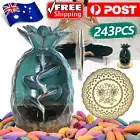 Backflow Ceramic Pineapple Waterfall Smoke Incense Burner Cones Holder +240 Cone
