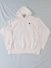 Champion Men SZ Large Reverse Weave White Hoodie NWT (E4)
