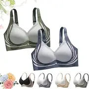 [Vimlo] Submarine Bra, Submarine Support Bra, Submarine Push up Bra, Submarinen Super Gather Bra Wireless Push-Up Bra(2PCS B,X-Large)