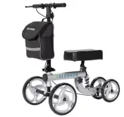 ELENKER Steerable Knee Walker 10" Deluxe Medical Scooter Foot Injuries Silver