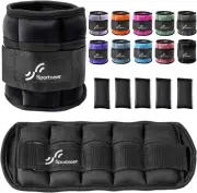 Sportneer Adjustable Ankle Weights 1 Pair 0.9/1.8/2.7/3.6/4.5 Kg Leg Weight S...