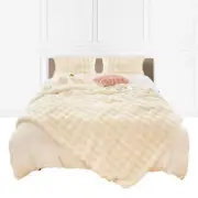 NNEAGS 200cm Creamy White Fur Fuzzy Super Soft and Cozy Fluffy Throw Blanket