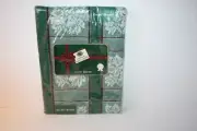 Sultan's Linens 100% Cotton Holiday Table Cloth 66" round Green NEW