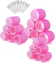 Changyeah Size Hair Roller Sets with Clips,28 pack Hair Curlers Rollers,3 Size Self Grip Hair Curlers Rollers for Long Medium Short Thick Fine Thin Hair Bangs Volume