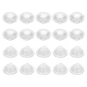 20mm High Power LED Lens, 20 Pcs 30 Degree Bead Optical PMMA Lenses, Clear