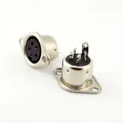 50pcs DIN Female Jack Cable Connector Adapter 4 Pin Plug Panel Mount Solder Type