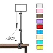 LED Desk Video Light Key Light Studio Photography Lighting with C-Clamp Stand