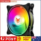 COOLMOON Water Cooling 12V 4 Pin PWM 5V 3Pin ARGB Aura Sync PC Case Fan (Black)