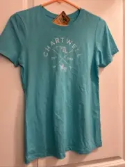 NWT Womens Golf Tee Shirt IMPERIAL CHARTWELL Medium Turquoise BLUE