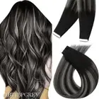 CLEARANCE Tape in 100% Remy Human Hair Extensions Skin Weft Dirty Balaygae Ombre