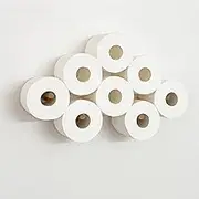 Deartisan Cloud Paper Holder, Space-Saving Wood Artistic Decor for Toilet, Kitchen, Bathroom, Bar, Restaurant Indoor Decor (Larger Rolls)