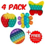 4pk Rainbow Pop Bubble Fidget Toys