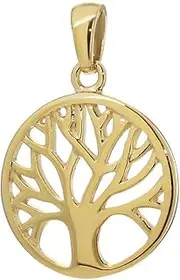 [NKlaus] Tree of Life Pendant Diameter 14 mm for Women Real Jewellery