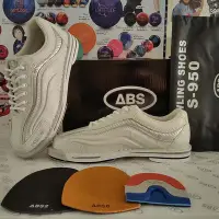 在飛比找Yahoo!奇摩拍賣優惠-ABS品牌專業保齡球鞋 S-950新款奶白色外觀 可左右換底