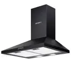 Devanti 600mm Range Hood 60cm Rangehood Kitchen Canopy LED Light Black
