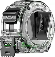 Clear Measuring Tape with Transparent Case | Sided Fluorescent Tape Measure | Anti-Drop Carpenter Measurement Tool for, Woodworking, Construction Projects, Accurate Metric/Imperial Scale