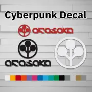 Cyberpunk Arasaka Vinyl Decal (Sticker, Car laptop window tumbler water bottle