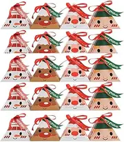 Gift Boxes Set of 20 Decorative Candy Boxes,Suithink Cookies, Goodies Christmas Candy Bags Santa Claus Reindeer Girl and Boy Gift Box Present Packaging for Festival Holiday New Year (Santa Claus)