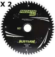 2 x Preditor Pro Timber Circular Saw Blade 235mm (25mm Bore) 1.8 Kerf 60Teeth