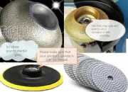 1" Ogee Bullnose F25 Router Bit 4" Diamond Polishing Pad 16+1 granite marble