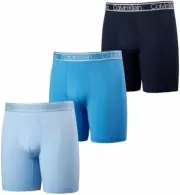 Calvin Klein Men's Boxer Brief 3 Pack (Navy/Blue/Light Blue, Large)