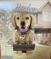 DWK GoldenRetriever Puppy Statue w/Jingle Collar - Life Is Golden Outdoor Decor