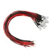 15pcs 5mm led Pre Wired light RGB Slow Flash Flashing 20mA 9-12V 20cm