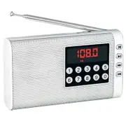 Szczw 138 Radio Senior Special High - End Portable Charger Multi - Function Plug - In Card Fm Radio White
