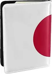 [GaxfjRu] Japanese Flag Print Leather Passport Holder Covers Case, Waterproof Travel Wallet Passport Holder for Women Men, Black, One Size