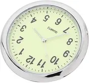 Car Quartz Clock Dashcams for Cars Clock for Car Dash Automotive Clock Truck Clock Stick on Clock Stick on Car Clock Dashboard Clock Tiny Clock Car Clocks for Dash Silver Glass