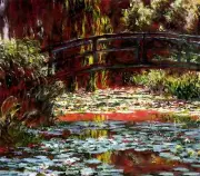 The Japanese Bridge (The Bridge over the Water-Lily Pond) Painting by Claude