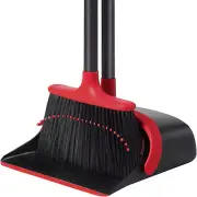 Broom and Dustpan Set for Home, Upgraded 52’’ Long Handle Broom with Dustpan Com