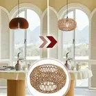 Handwoven Lamp Shade Retro Style Ceiling Light Shade Hanging Light Cover for