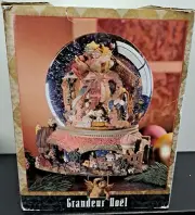 Grandeur Noel Christmas Musical Water Globe Nativity Scene w/ Lit Revolving Base