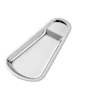 1pc Snack Plate Metal Rectangle Plates Gold Bread Nut Dinnerware Mixing Fruit Candy Dessert Dish Rainbow Towel Napkin Tray Party