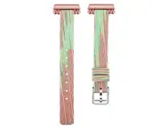 Smart Watch Strap Wrist Strap Nylon Canvas Strap for Fitbit Versa Versa 2 Versa Lite-Multi
