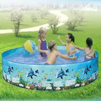 在飛比找蝦皮購物優惠-免充氣泳池 大泳池 家庭泳池 戲水池 游泳池 兒童游泳池 球
